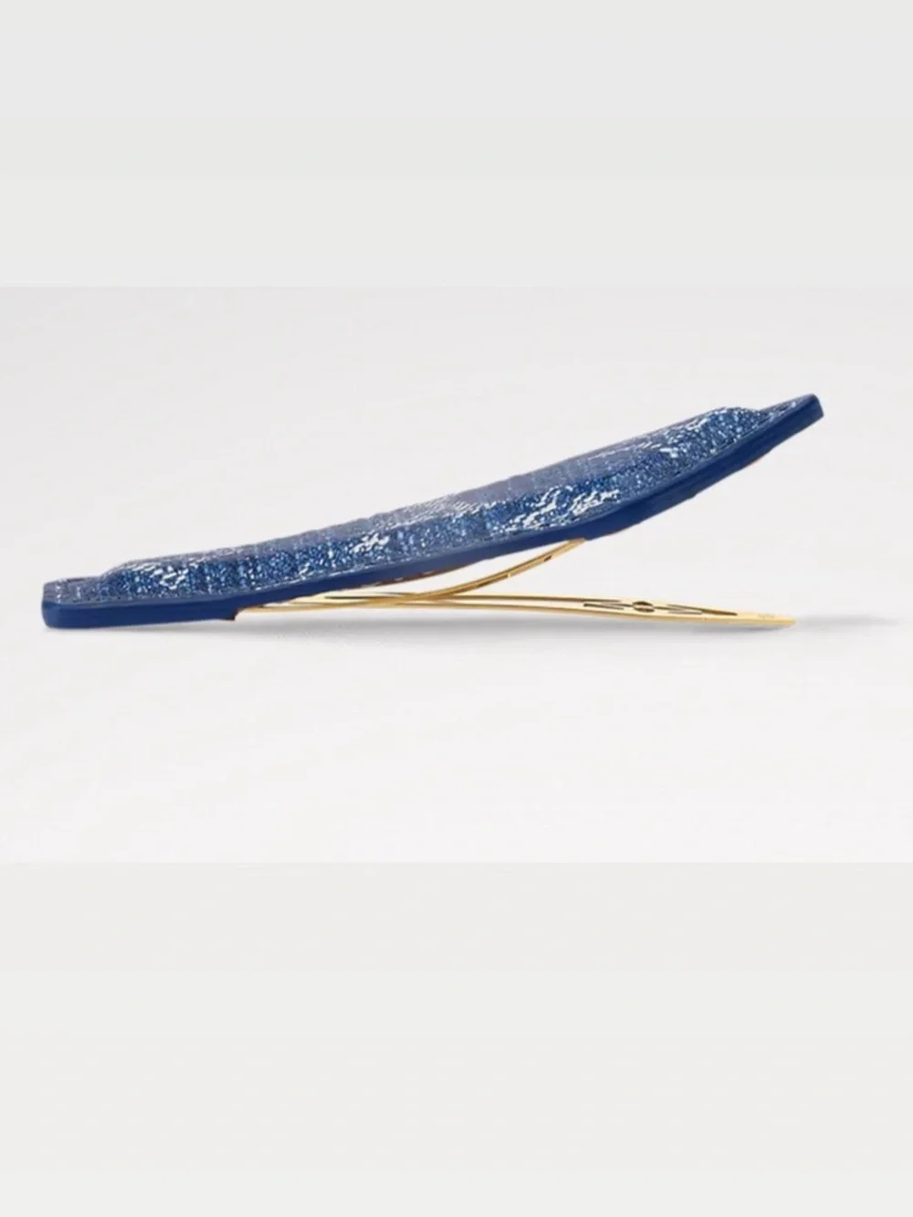 Rare LOUIS VUITTON LV Backstage Denim Monogram Hair Clip Barrette Accessory $655
